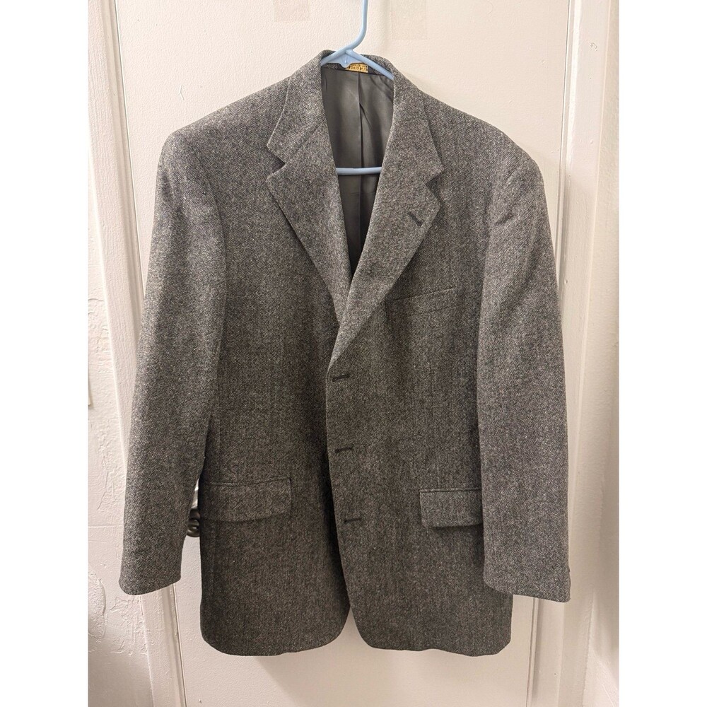 Austin Reed Men’s XXL Tweed Blazer Gray Black Textured Classic